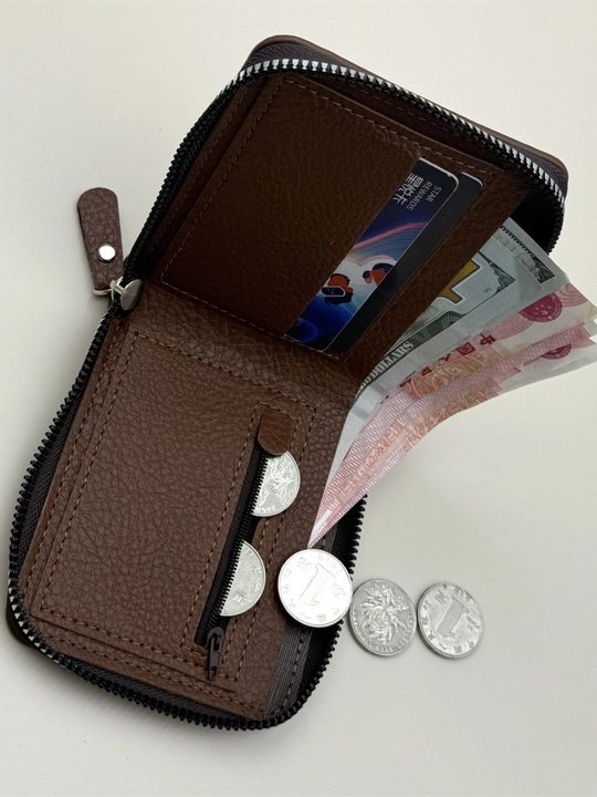 Kartalar, tanga va pullar uchun hamyon, eko charmdan