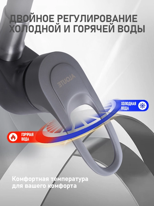Кухонный смеситель с гибким изливом 360°, 3 цвета гибкий излив + душ/струя