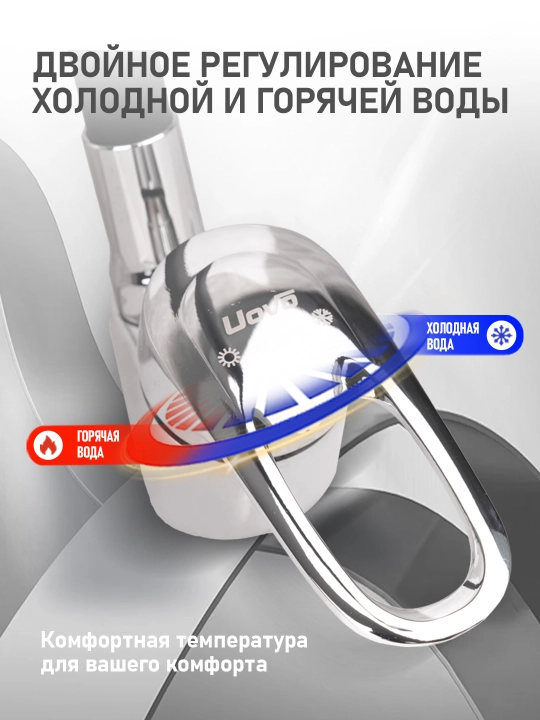 Кухонный смеситель с гибким изливом 360°, 3 цвета гибкий излив + душ/струя
