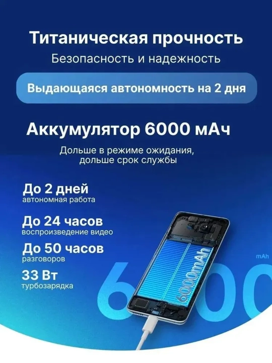 Смартфон Redmi Note 15 8/256, 6000 мАч, 6,77 AMOLED-экран 120 Гц, 108 МП, гарантия 1 год