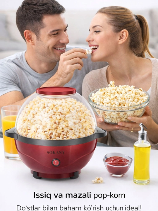 Zamonaviy va qulay oshxona yordamchisi — SOKANY SK-905 popcorn tayyorlagich