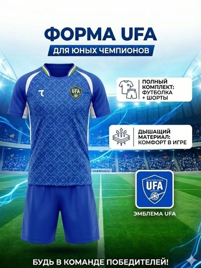 Футбольная форма UFA — TOSHSP-FORMAUFA-СИНИЙ-XXXL