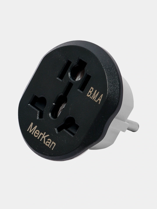Universal perekhodnik Merkan KT168 EU UK/US/CN vilkalar uchun, 16A