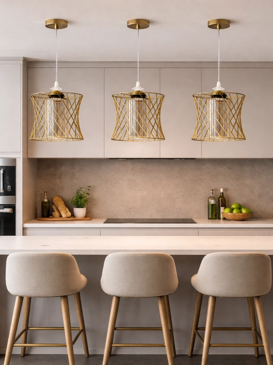 Osma dizayner lyustra, 3 ta plafon, balandligi sozlanadi, E27 patron, 20 m² gacha, LOFT