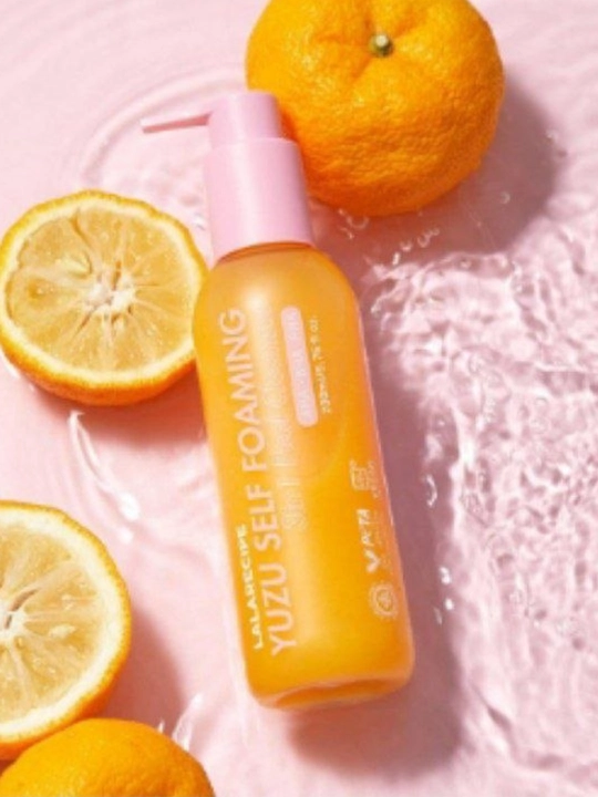 LALARICIPE пенка Yuzu Self Foaming 3 в 1 с АНА и ВНА,очищающая пенка для лица ,200 мл - 