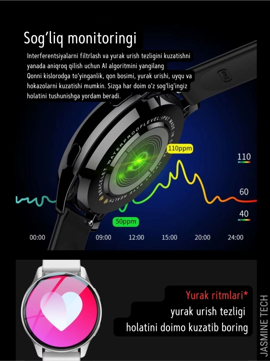 Aqlli soat, smart soat - Active-Pro, suvo'tkazmas,  IOS va Android