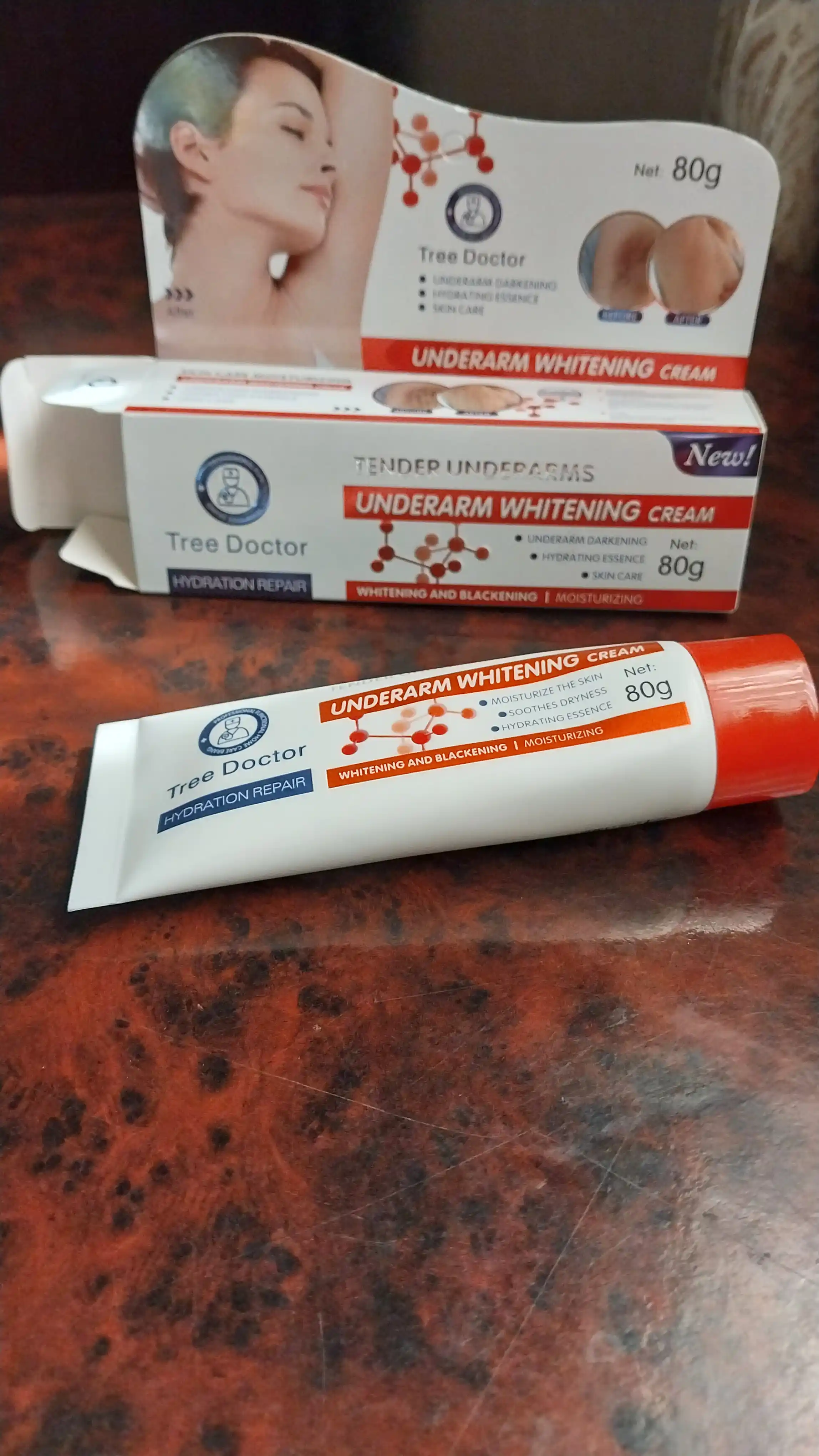 Qo'ltiq osti va nozik joylar uchun oqartiruvchi krem, Tree Doctor, 80 g