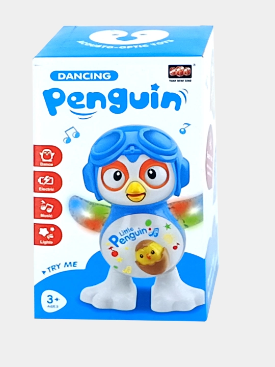 Raqsga tushuvchi pingvin Little Penguin, musiqa, chiroq, batareya
