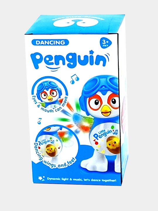 Raqsga tushuvchi pingvin Little Penguin, musiqa, chiroq, batareya