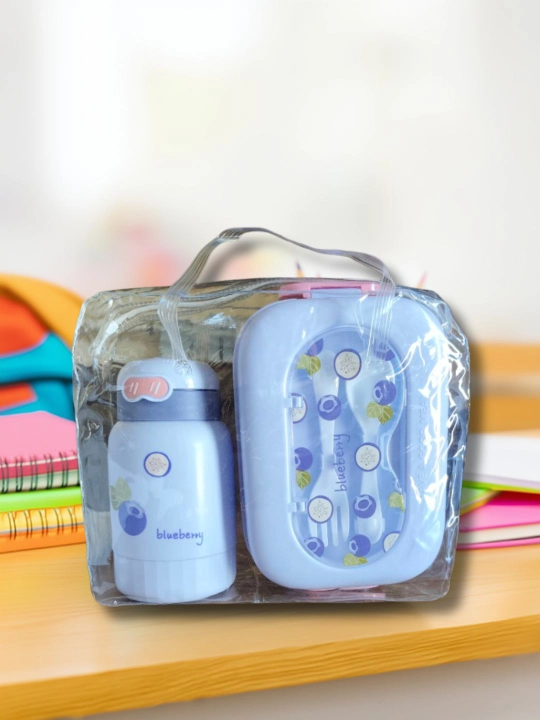 Пластиковый ланч-бокс и бутылка c сумкой
