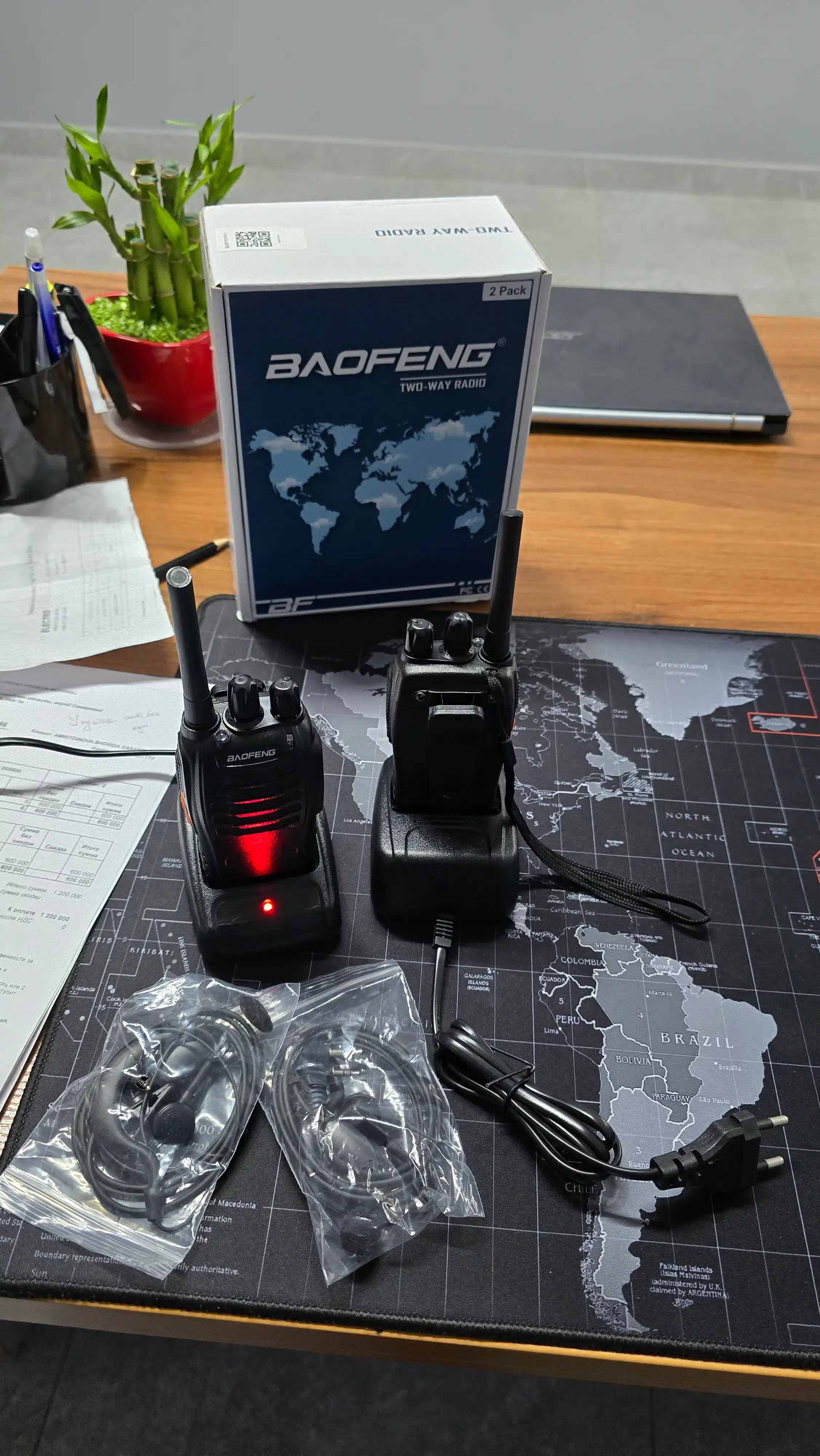 Рация Baofeng BF88E, 2 шт., PMR446, 16 каналов, 1500 mAh, 2–5 км