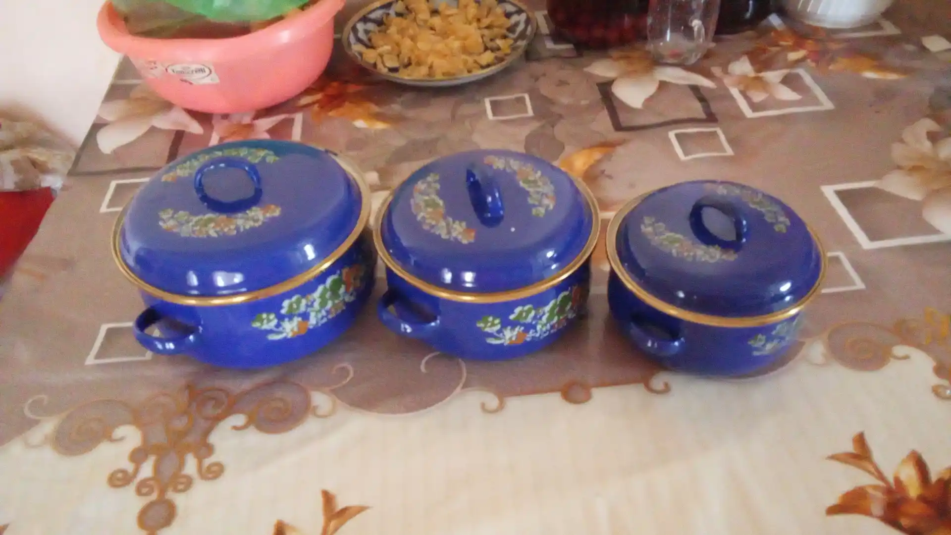 Набор кастрюль, для кухни, глазурь