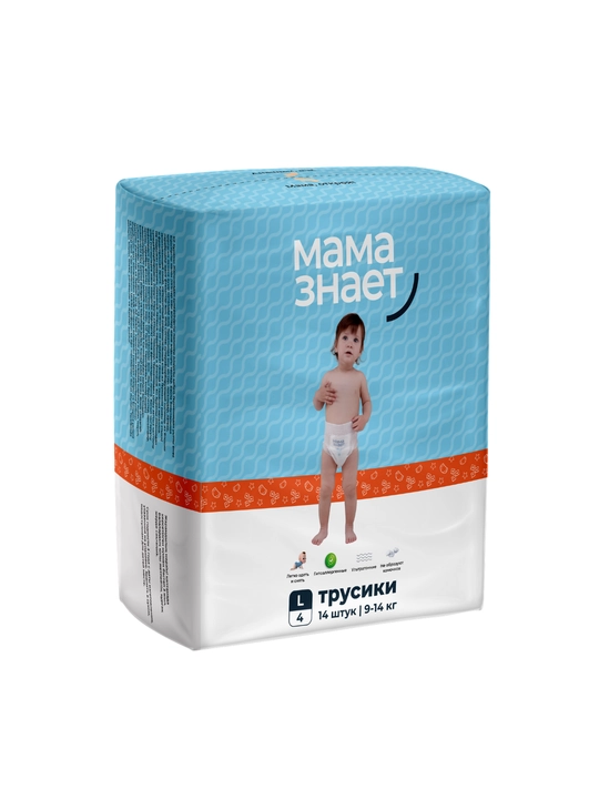 Mama znaet faol chaqaloqlar uchun tagliklar, 3-6 o'lchamlar