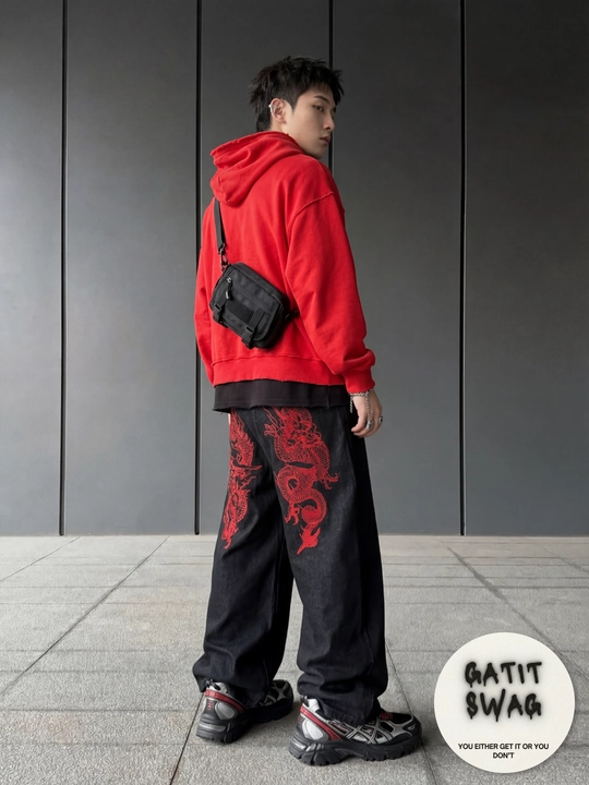Jinsi baggy oversize Y2K