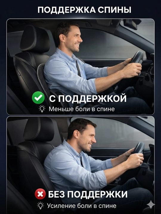 Поясничный упор на сиденье авто