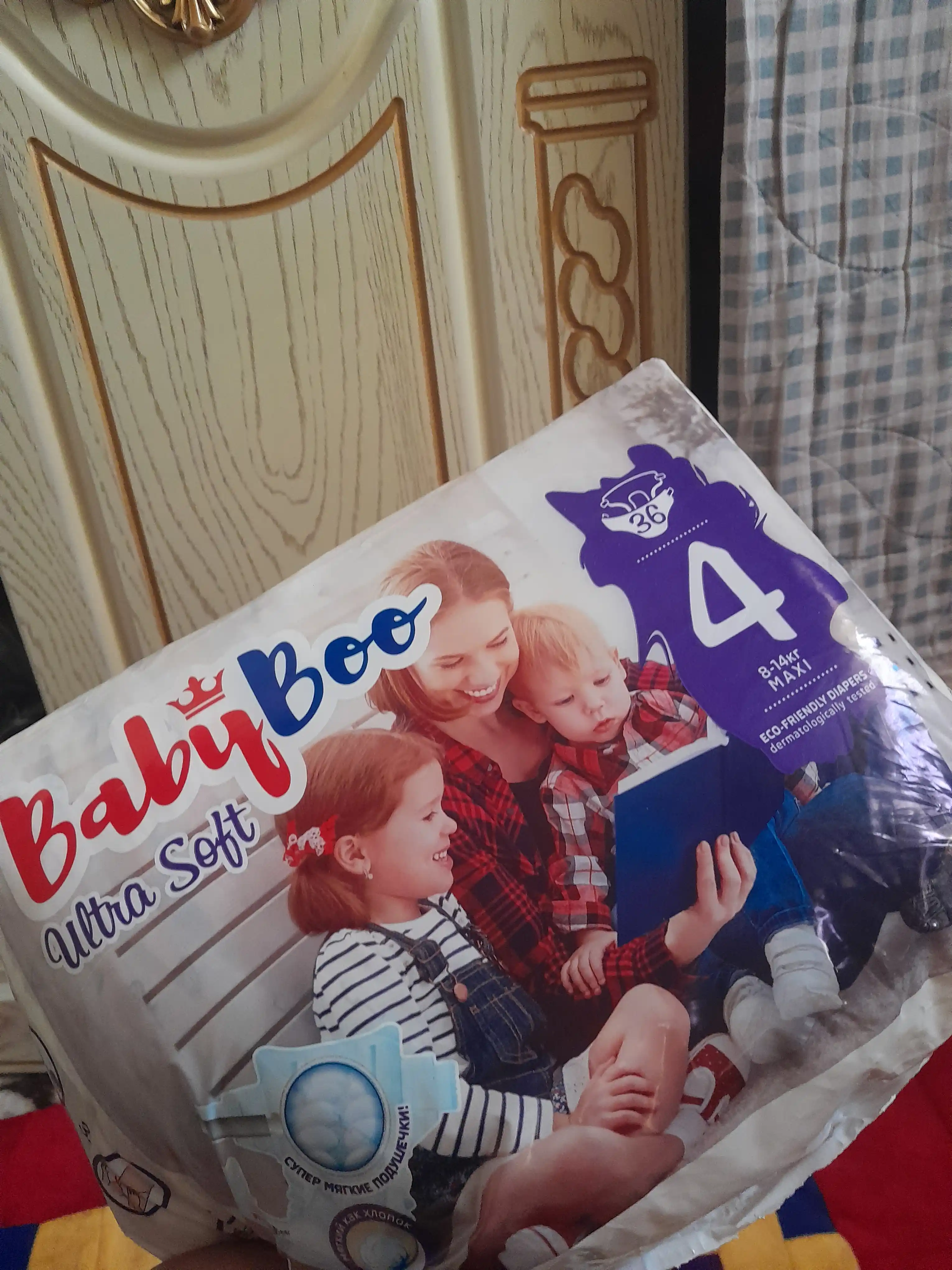 Детские подгузники BabyBoo Ultra Soft 4, 8-14 кг, 36 шт
