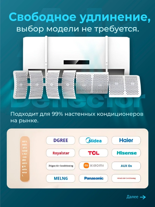 Konditsioner uchun deflektor himoya ekrani, himoyachi universal