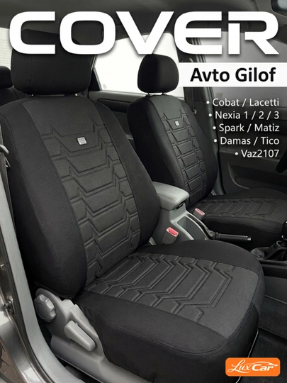 Чехол на сиденье автомобиля - Kanzec, Lacetti, Damas, Cobalt, Spark, Matiz, Nexia 1/2/3 — EVOKOR-AVTOMOBILORINDIGIUCHUNGILOFCOVER-ЧЕРНСТЕ-LACETTI