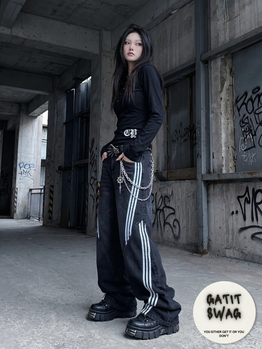 Jinsi baggy oversize Y2K