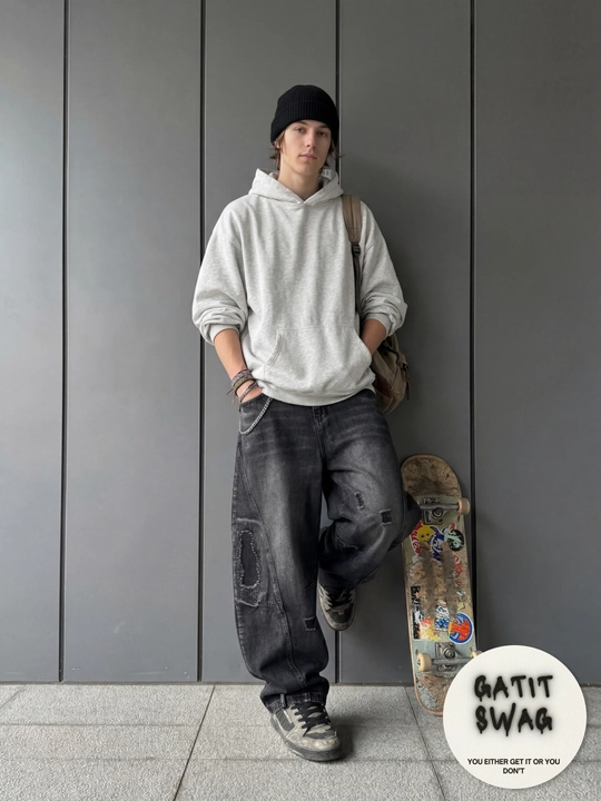 Jinsi baggy oversize Y2K