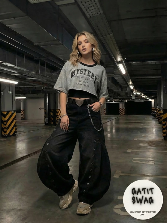 Jinsi baggy oversize Y2K