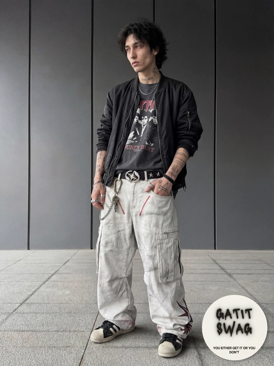 Jinsi baggy oversize Y2K