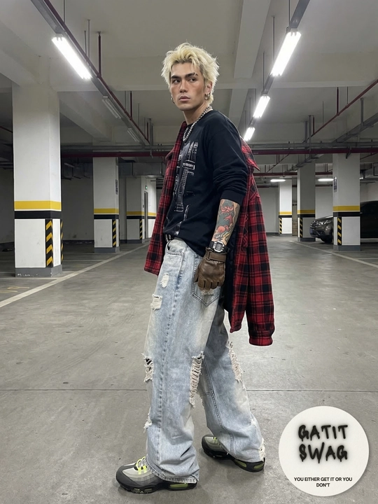 Jinsi baggy oversize Y2K