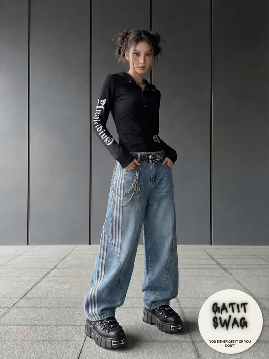 Jinsi baggy oversize Y2K