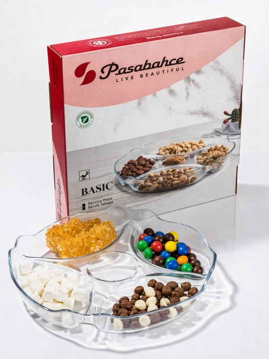 Менажница стеклянная PASABAHCE BASIC, 252 мм