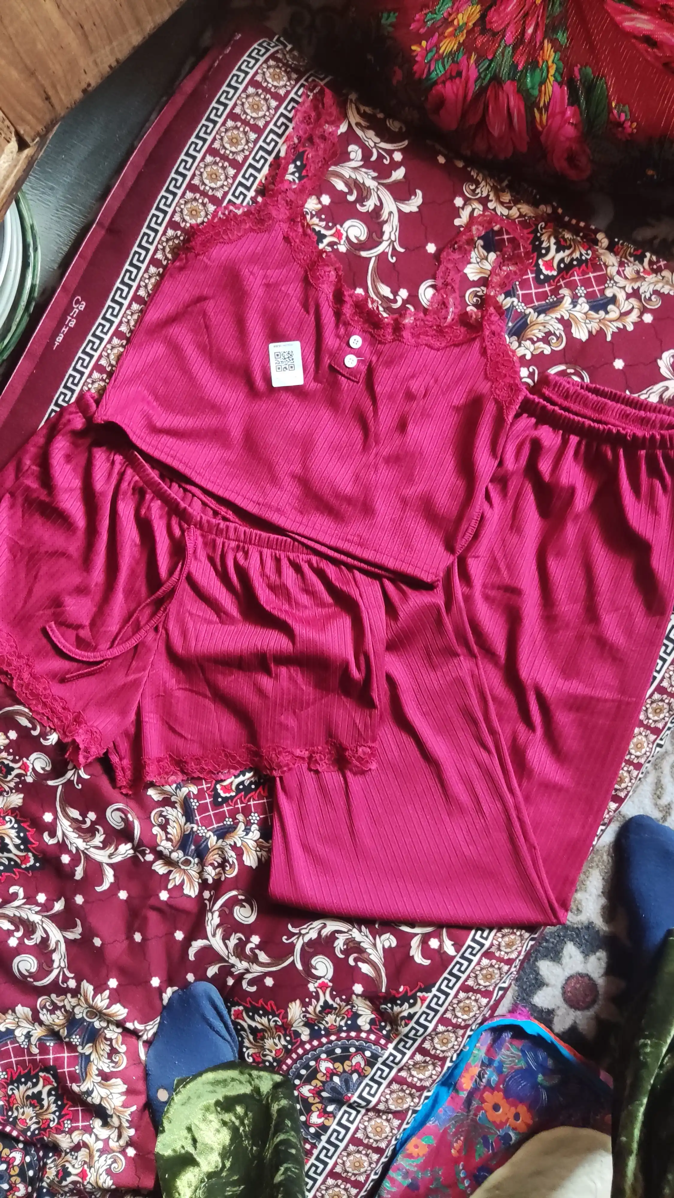 Ayollar uchun pijama to‘plami, pijama, 3 tasi 1 da, ayollar tungi kiyimi