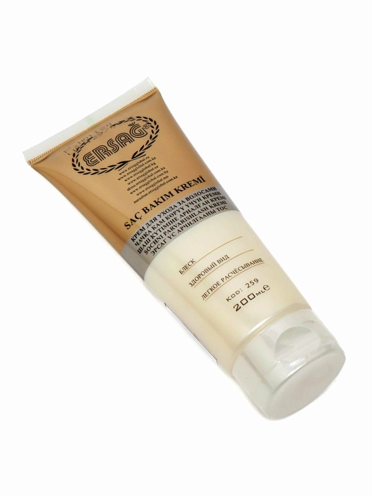 Ersag sochni parvarishlash kremi, porlash va oson tarash uchun, 200 ml