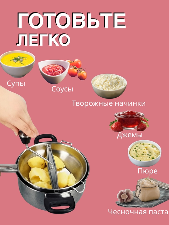 Терка, сито для протирки, измельчитель овощей фруктов ягод, пюре