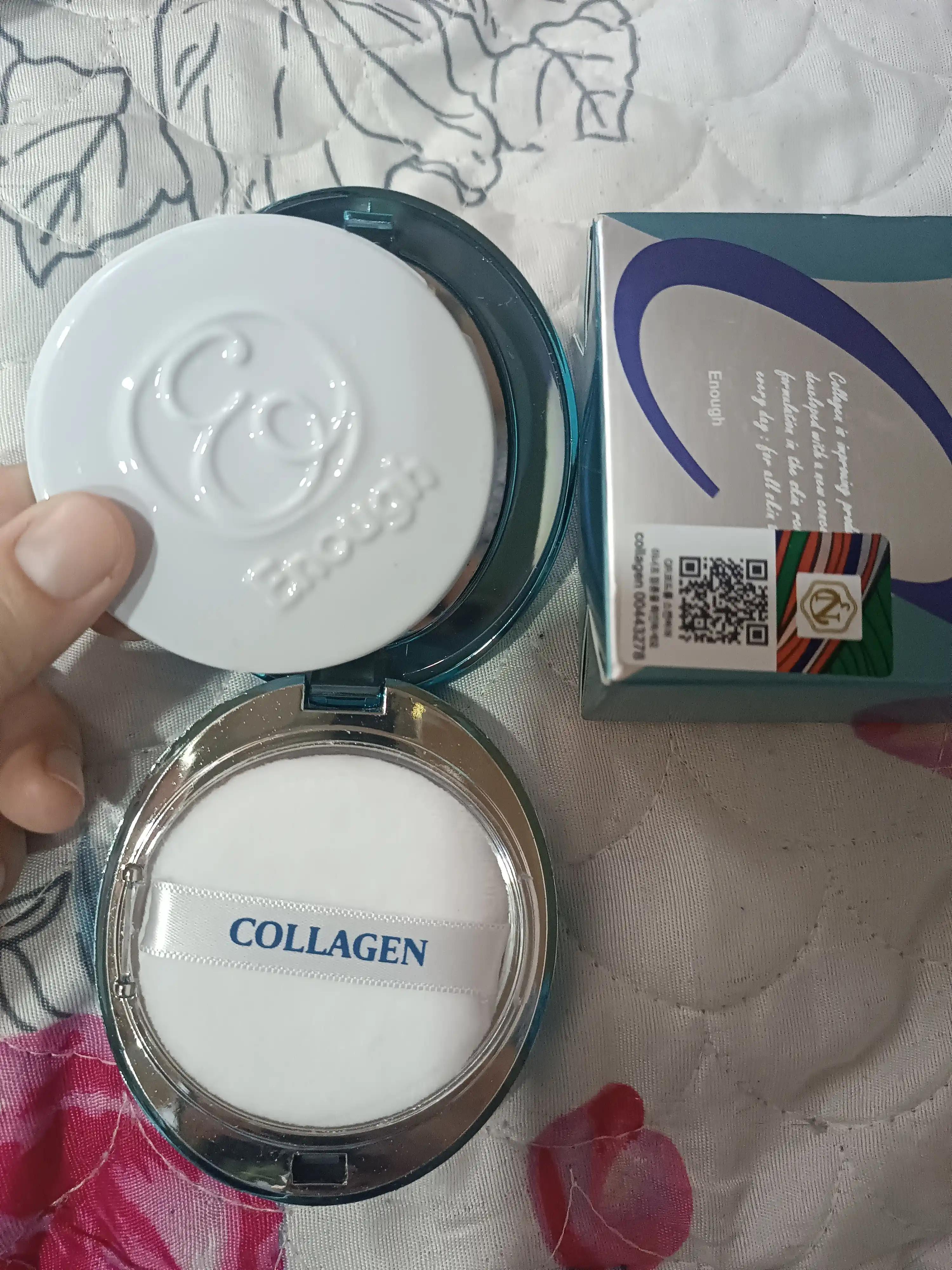 Пудра Collagen для лица с коллагеном, SPF 25+, для всех типов кожи