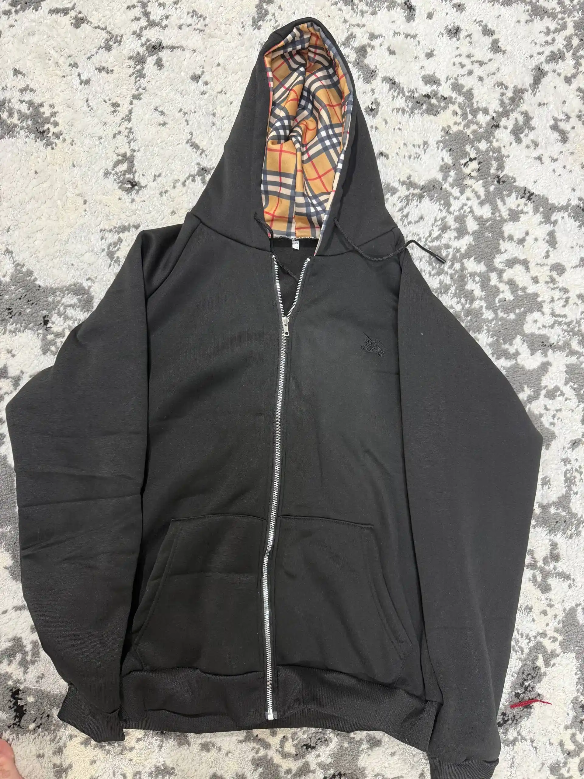 Erkaklar va ayollar uchun Burberry, kapyushonli va molniyali xudi, zip, kurtka, S–2XL