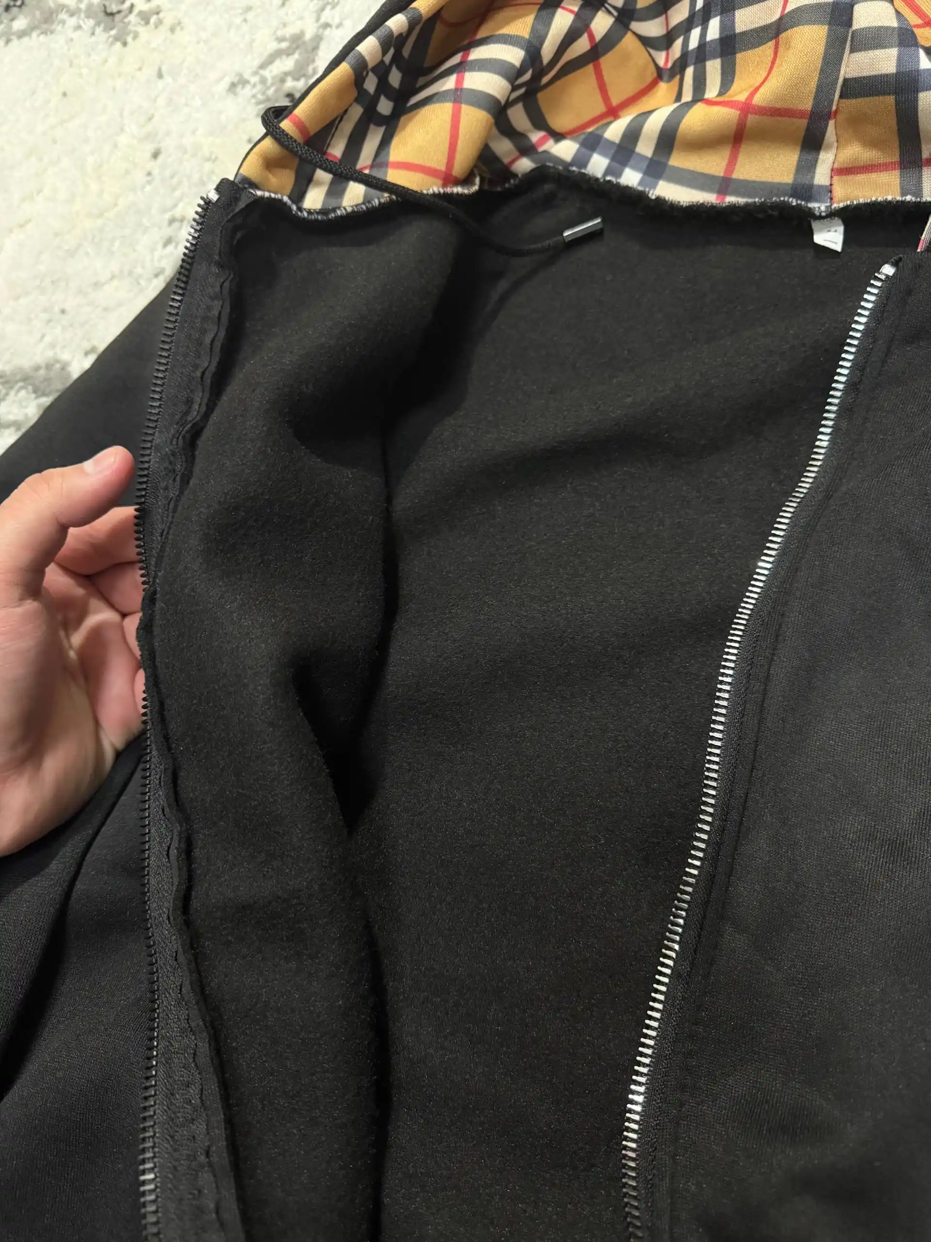 Erkaklar va ayollar uchun Burberry, kapyushonli va molniyali xudi, zip, kurtka, S–2XL