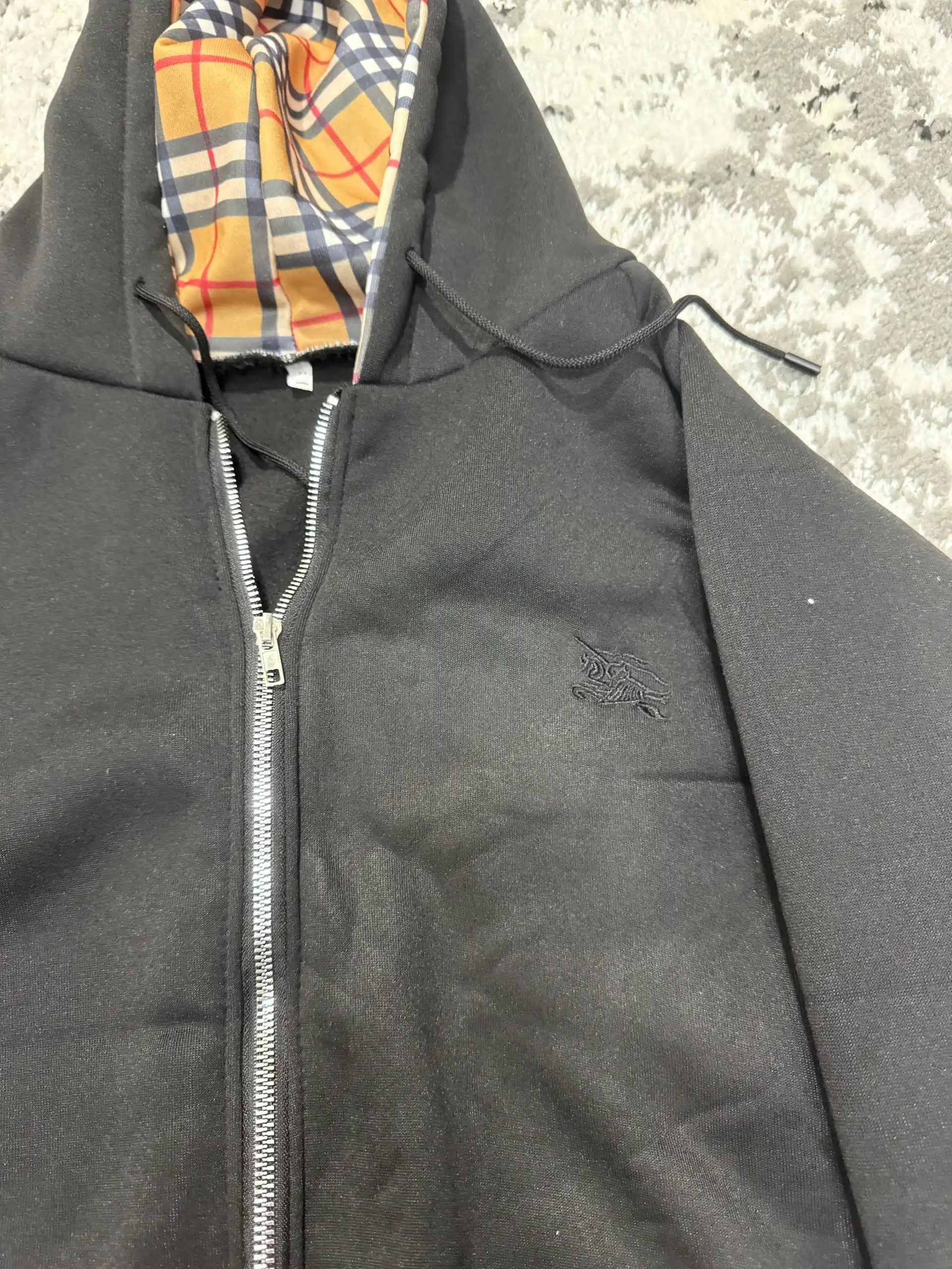 Erkaklar va ayollar uchun Burberry, kapyushonli va molniyali xudi, zip, kurtka, S–2XL
