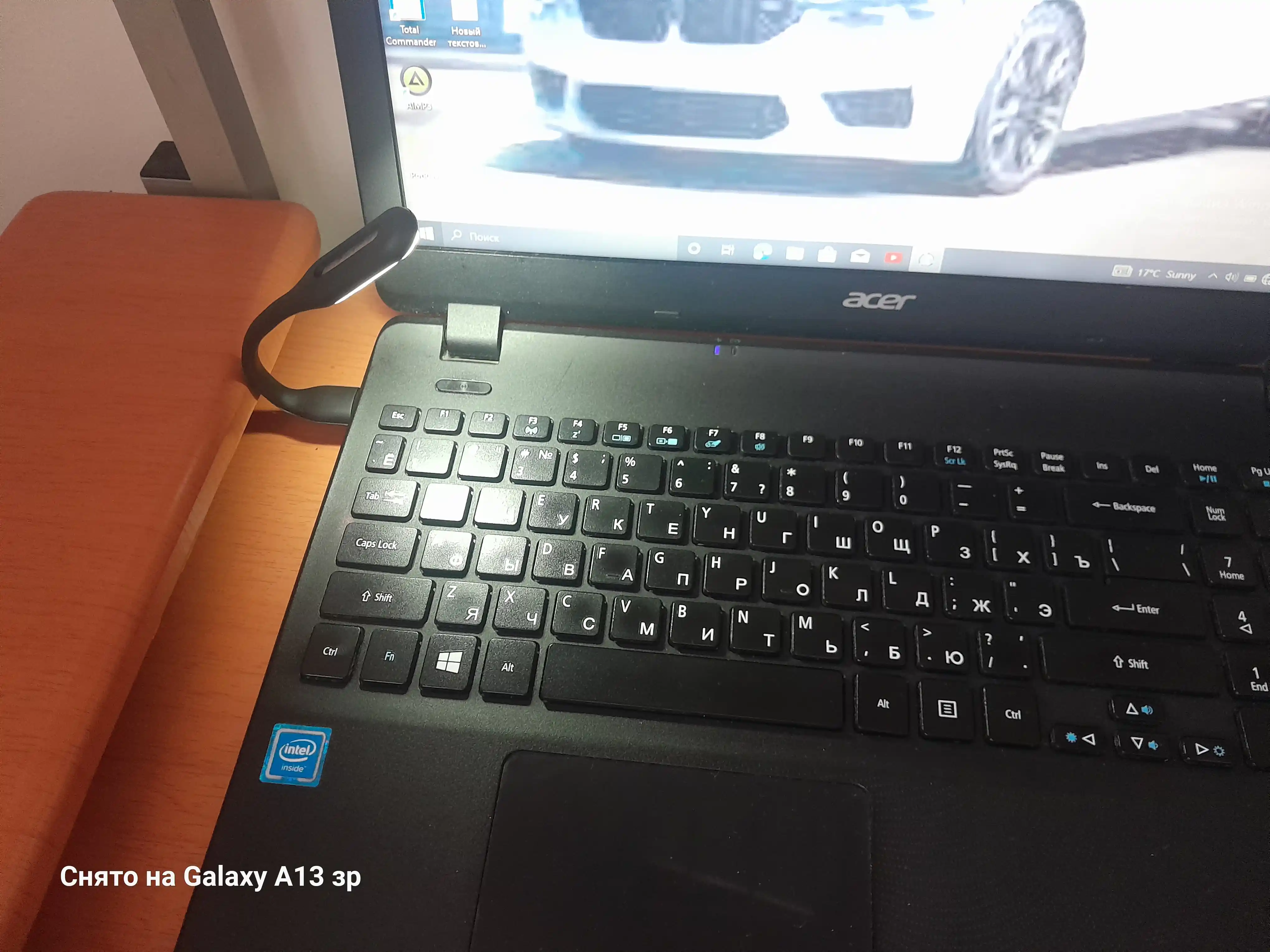 LED yoritgich, USB, noutbuk yoritgichi moslashuvchan, 5 Vt, 6 diodlar