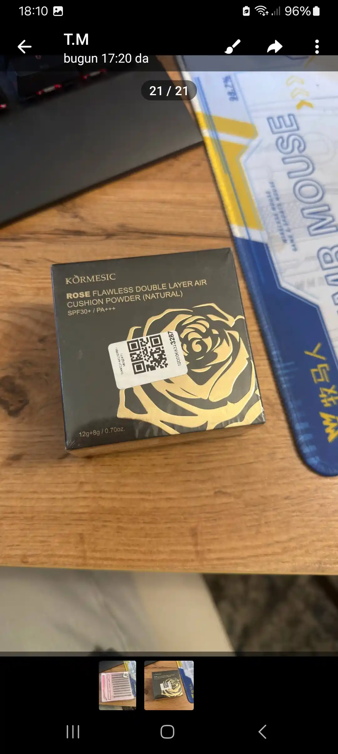 Rose qusursiz ikki qatlamli havo yostig'i presslangan kukun (Ivuar oq) 12g+8g
