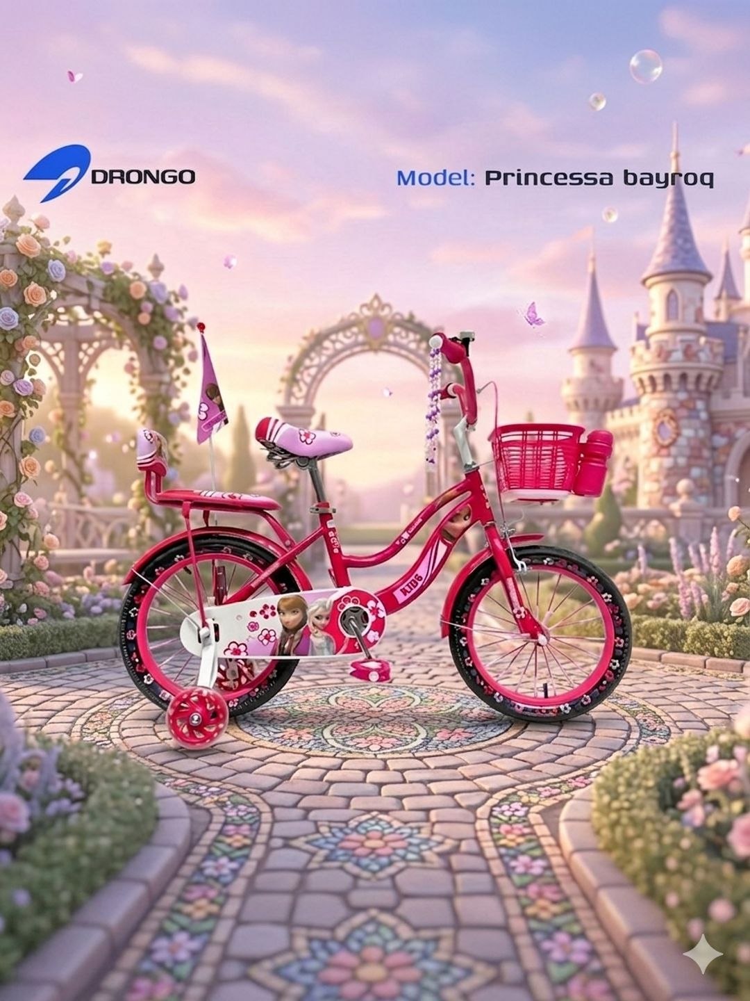 Велосипед DRONGO Принцесса Флаг - 