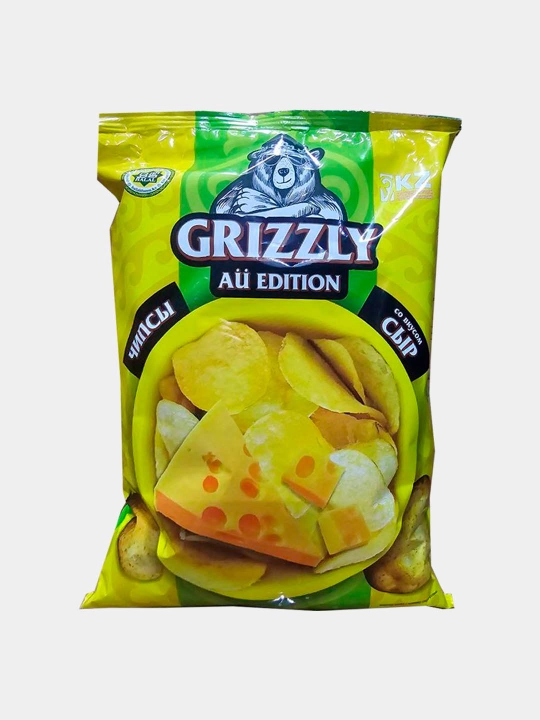 Чипсы натуральные картофельные Grizzly со вкусом сыра 100 г - 