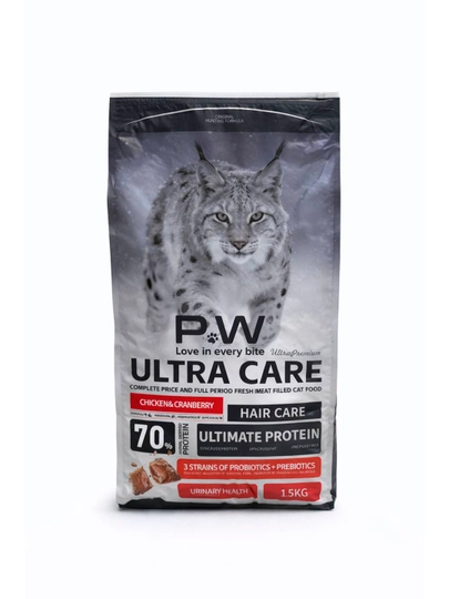 Сухой корм для кошек PW ultra care, 15 кг