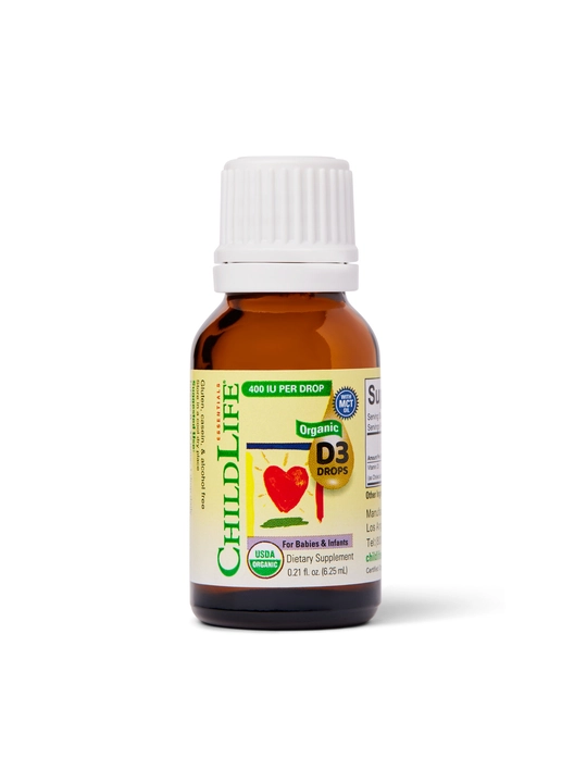 ChildLife Essentials,bolalar va chaqaloqlar uchun organik Vitamin D3, tomchilarda, 6,25 ml