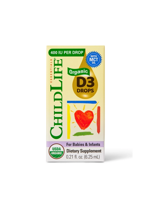 ChildLife Essentials,bolalar va chaqaloqlar uchun organik Vitamin D3, tomchilarda, 6,25 ml