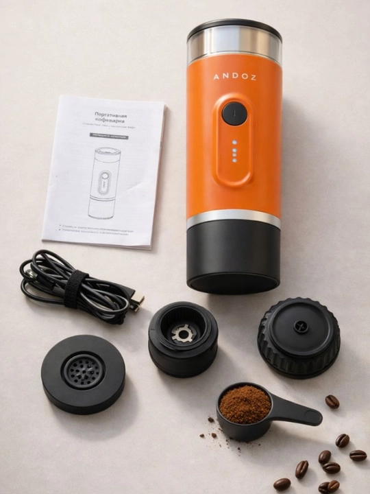 Portativ kofemashina ANDOZ — USB, espresso har joyda, sayohat uchun