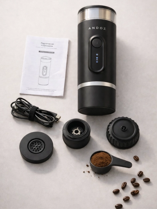 Portativ kofemashina ANDOZ — USB, espresso har joyda, sayohat uchun