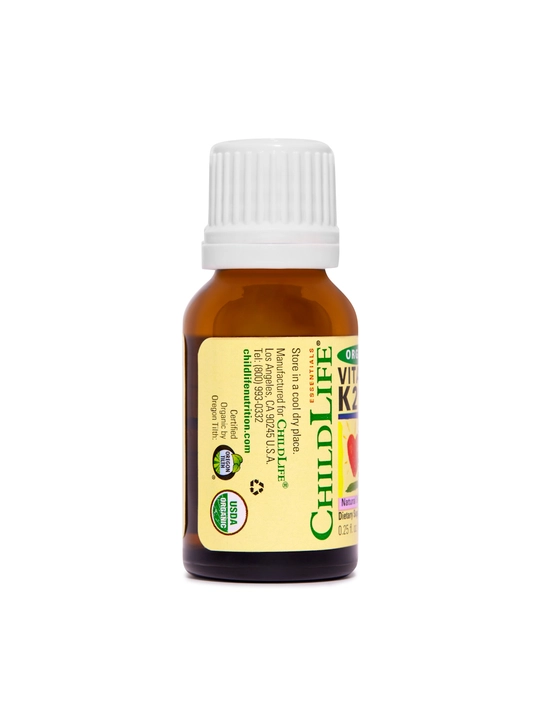 ChildLife Essentials, K2 organik vitamini tomchi shaklida, tabiiy rezavorlar, 5 mkg, 7,5 ml