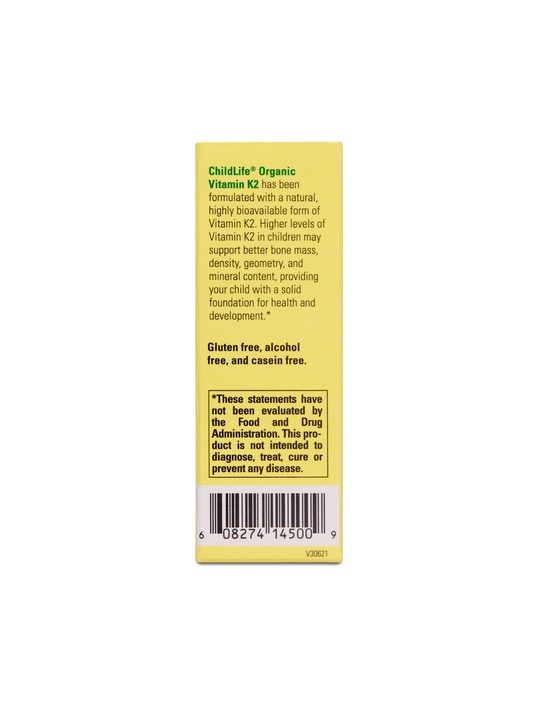 ChildLife Essentials, K2 organik vitamini tomchi shaklida, tabiiy rezavorlar, 5 mkg, 7,5 ml