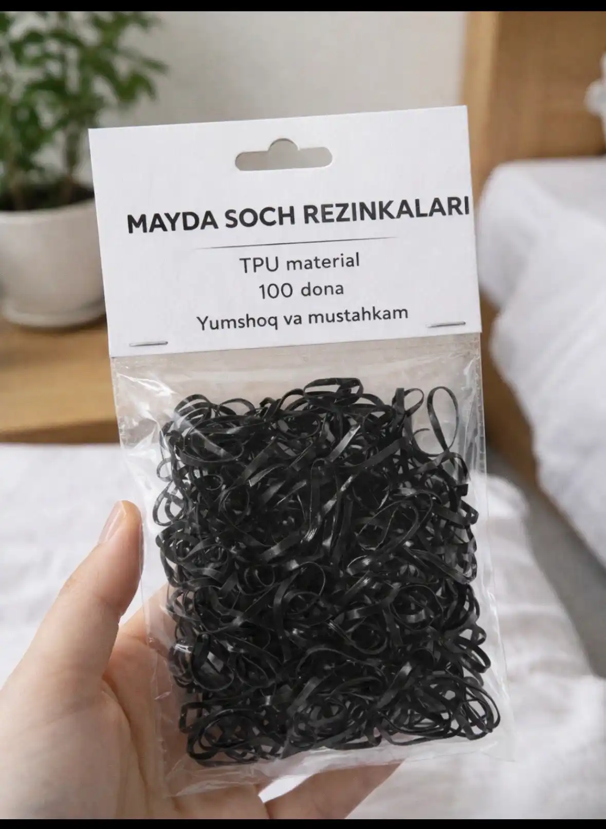 Soch uchun rezinkalar Dear Darlin, to‘qimachilik, mot, soch uchun rezinkalar