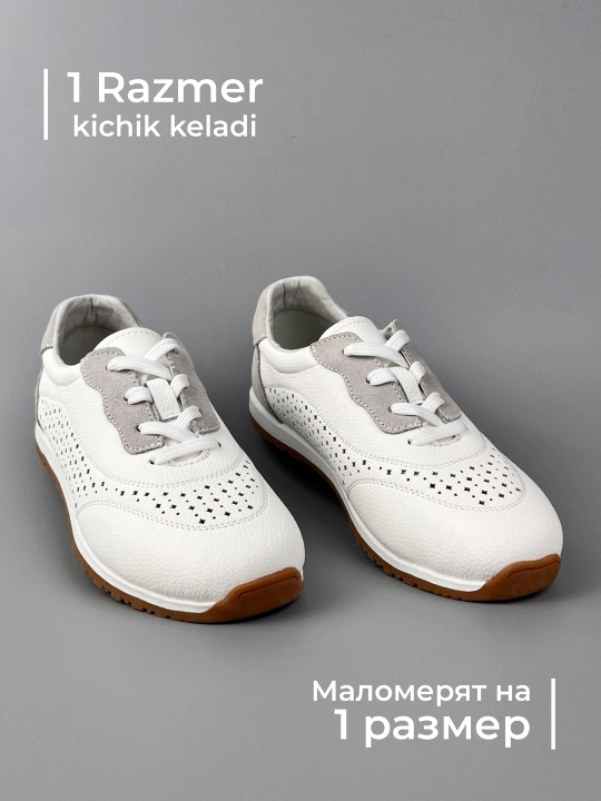 SOLINA ayollar krossovkalari yoz - kuz; tabiiy charm; 36-41, 1 razmerga kichik yuradi