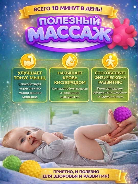 Taktil sensorli to'plar, massaj effekti bilan, bolalar uchun o'yinchoqlar